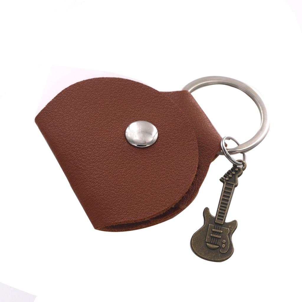 Сумка для хранения медиаторов, брелок, кожаный держатель с кулоном для гитары, украшение для сумки, брелока