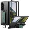 Кожаный чехол-кошелек SUTENI из вощеной кожи для Samsung Z Fold 7/6/5: Ремешок на запястье, Слот для карты, Подставка, Защитный чехол