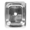 RV Sink 304 Stainless Steel Polished Drop In Single Bowl Basin Sink with 40mm Drain Outlet for Camping Vehicle Boat