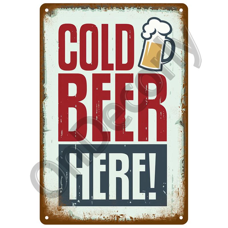 Plaque Metal Sign Plate Vintage Posters Wall Art Drink Beer Cocktail Tin Sign Decoration For Bar Pub Club Man Cave Iron Painting