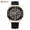 Men's Waterproof Luminous Calendar Chronograph Six Pin Silicone Strap Quartz Business Sports Watch