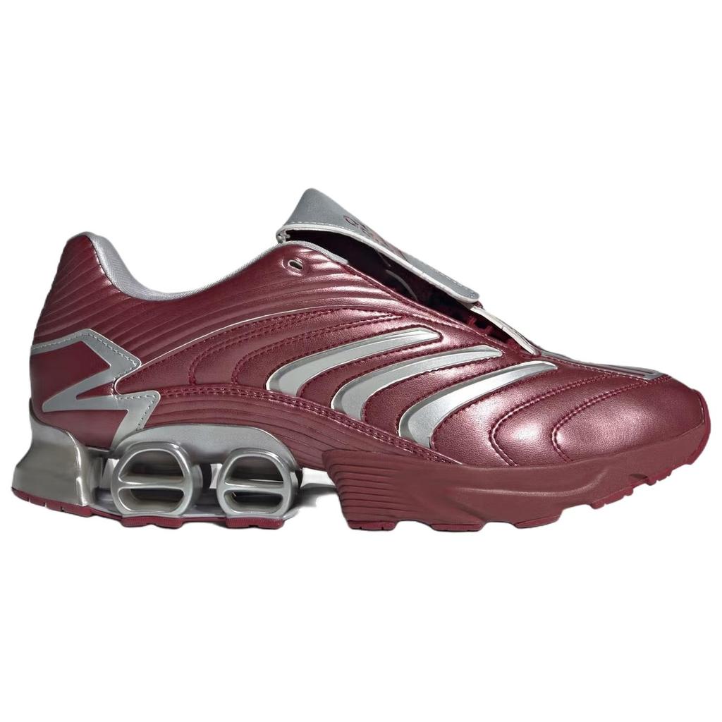 Adidas Predator Megaride Slip Resistant Abrasion Resistant Low Top Running Shoes Unisex Red Silver Sneakers JS1554