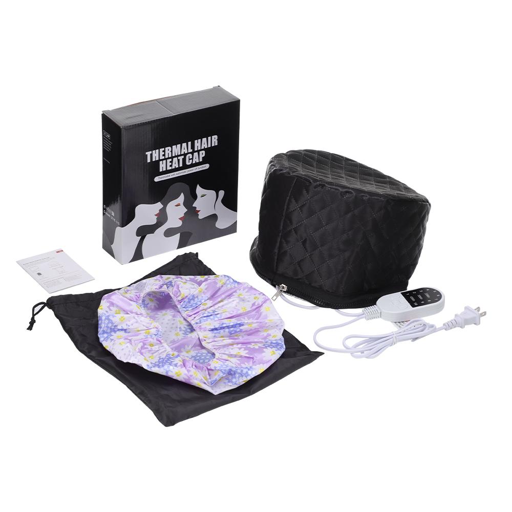 Портативная электрическая термошапка 10 уровней нагрева Электрическая шапочка для волос 3 настройки таймера Электрическая шапочка для распаривания волос для салонного ухода за волосами СПА