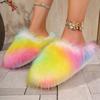 Fashion Women Fur Slippers 2025 New Designer Shoes Ladies Casual Soft Luxury Girls Furry Slippers Warm Slides Women Zapatos De Mujer