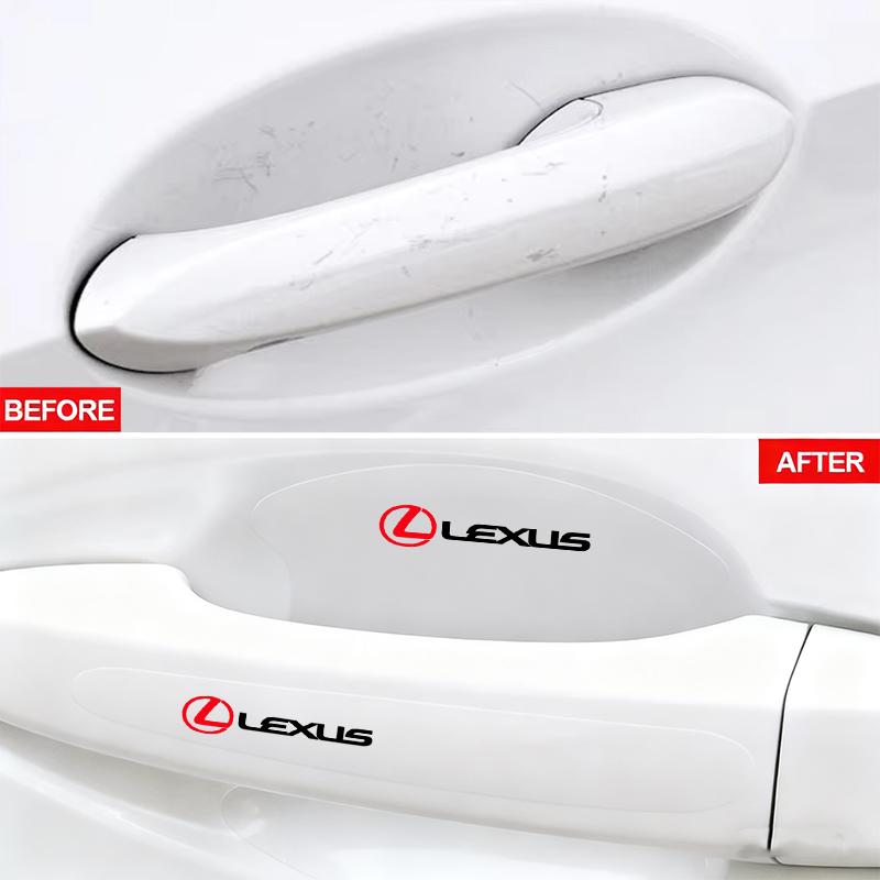 8Pcs Car Door Bowl Handle Protective Sticker Anti-collision Strip For Lexus F SPORT ES RX NX LS UX LM LX GX LC RZ IS CT GS RC HSJT3