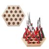 Organized Tool Storage Holder Unique Plier Storage Holder Wood Plier Organizers with Hexagon Shapes for Easy Access