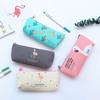 Pencil Case Flamingos Canvas School Supplies Stationery Gift Cute Pencil Box Bag