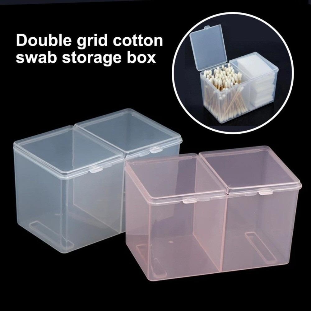 Двойной ватный диск, коробка для хранения, контейнер для макияжа, многофункциональный ювелирный инструмент для ногтей, пустой футляр