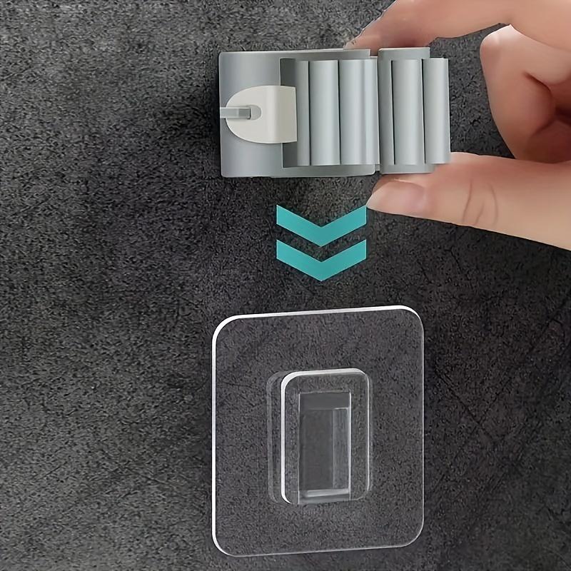 4 шт. держатель для швабры, щетки, бытовая стойка для хранения, самоклеящиеся крючки, настенный держатель для швабры, вешалка для щетки, органайзер