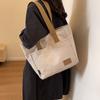 Large Capacity Canvas Tote Bag Women Fashion Commuter Shopping Handbag Mommy Bag Cross-border