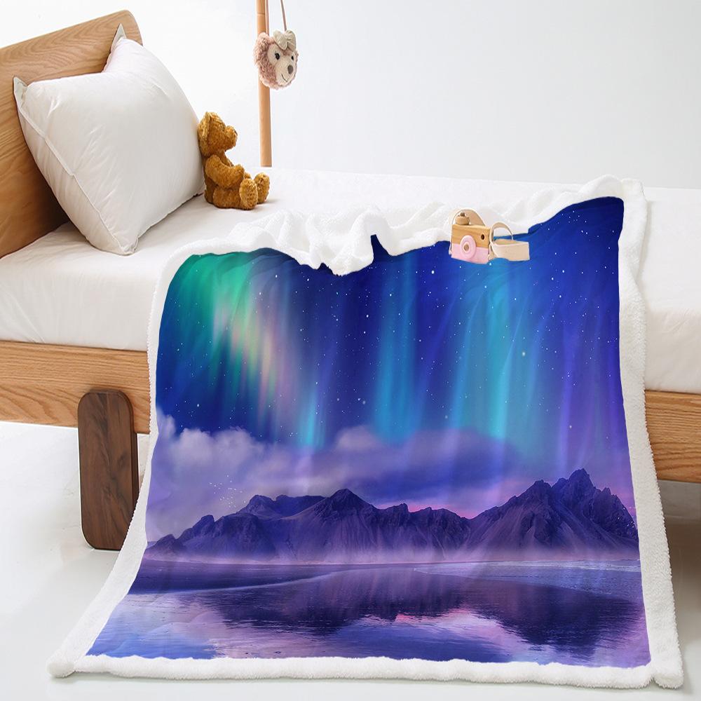Digital Printed Thickened Lamb Fleece Crystal Fleece Blanket Blanket wish super soft