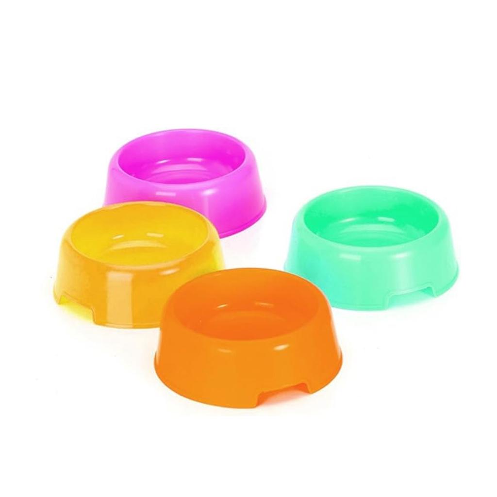 1 шт./компл. Пластиковая конфетного цвета миска для еды и воды для домашних животных, собак, щенков, животных - цвет случайный