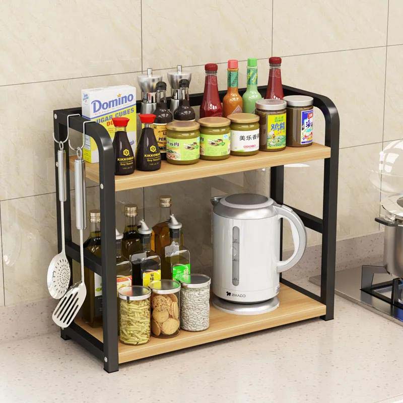 Кухонная полка для хранения, домашняя полка для хранения приправ, напольная многослойная стойка для хранения