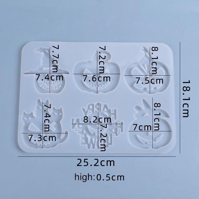 Декор на Хэллоуин Забавный Тыквенный Фонарь Силиконовая Форма DIY Тыквенный Кристалл Формы Из Эпоксидной Смолы Список Комнат Инструменты Для Украшения Торта