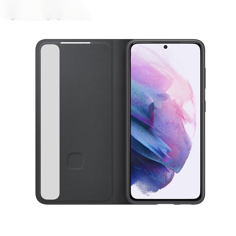 Чехол-окно Samsung S21 Ultra Smart: Функция ответа на вызов без помощи рук, защитный чехол для S21FE.