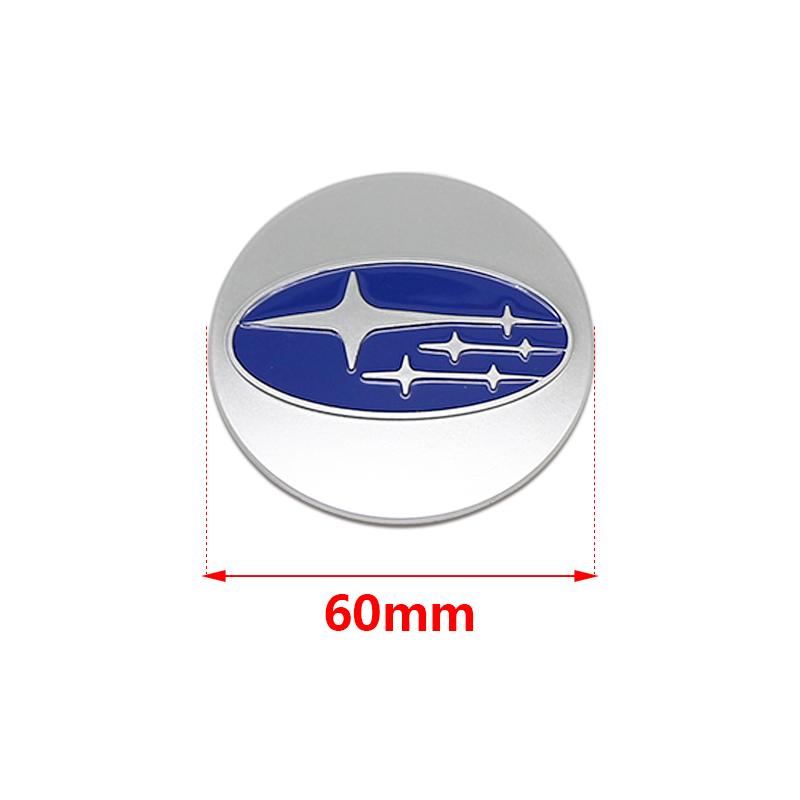 4PCS 60mm Car Wheel Center Covers Hub Caps Emblem for Subaru Models - Fits XV WRC WRX BRZ Forester Tribeca Impreza Legacy Outbac