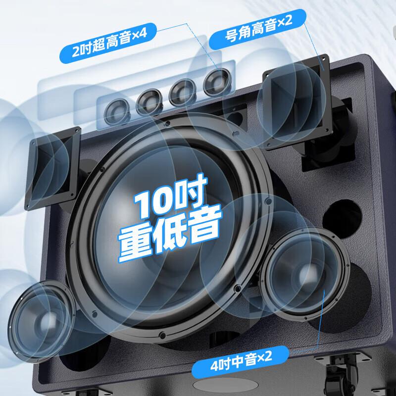 Sansui Portable KTV Bluetooth Speaker with Screen CN plug (adapter included)