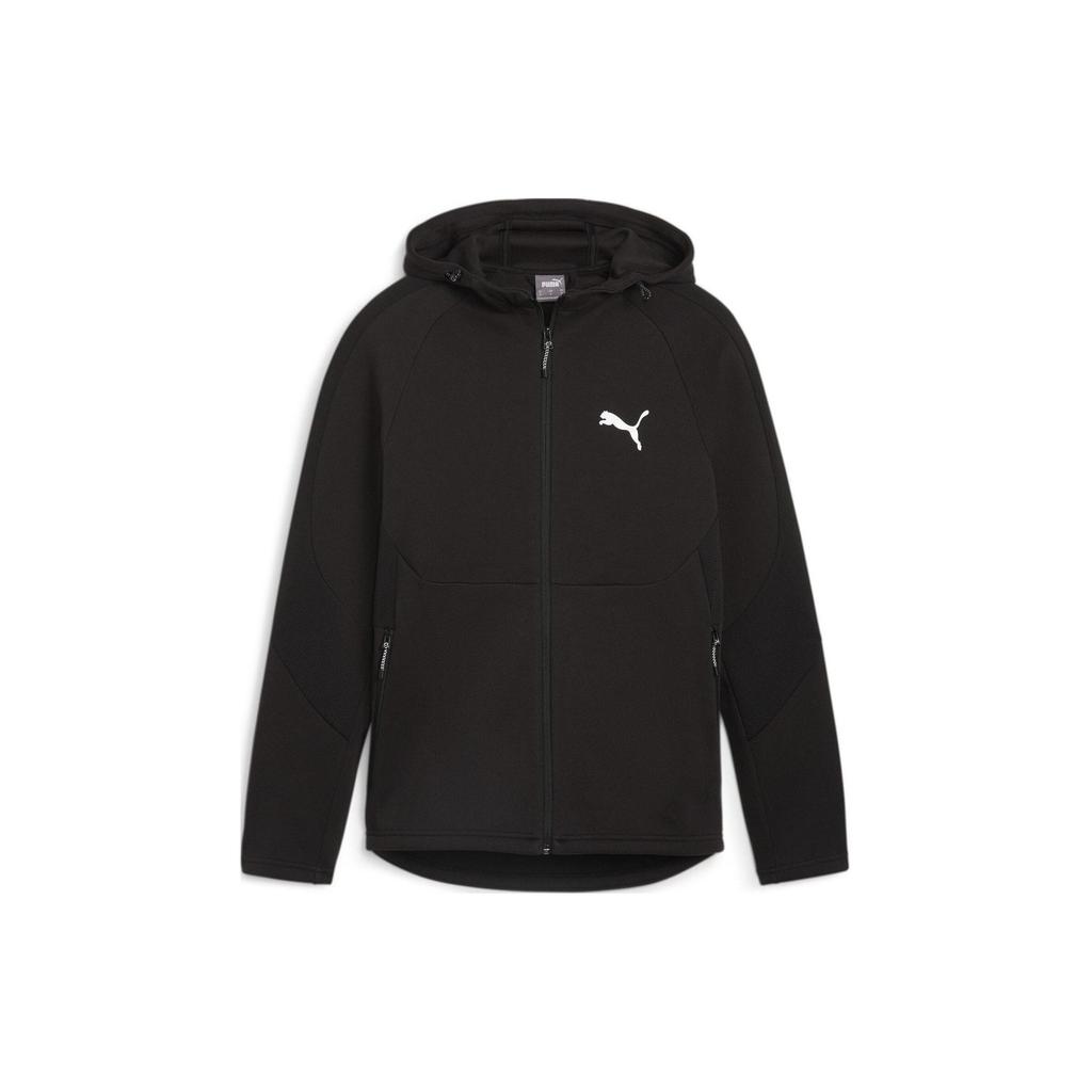 Puma Evostripe Solid Color Casual Hooded Long Sleeve Jacket Men Jacket Black 681184-01