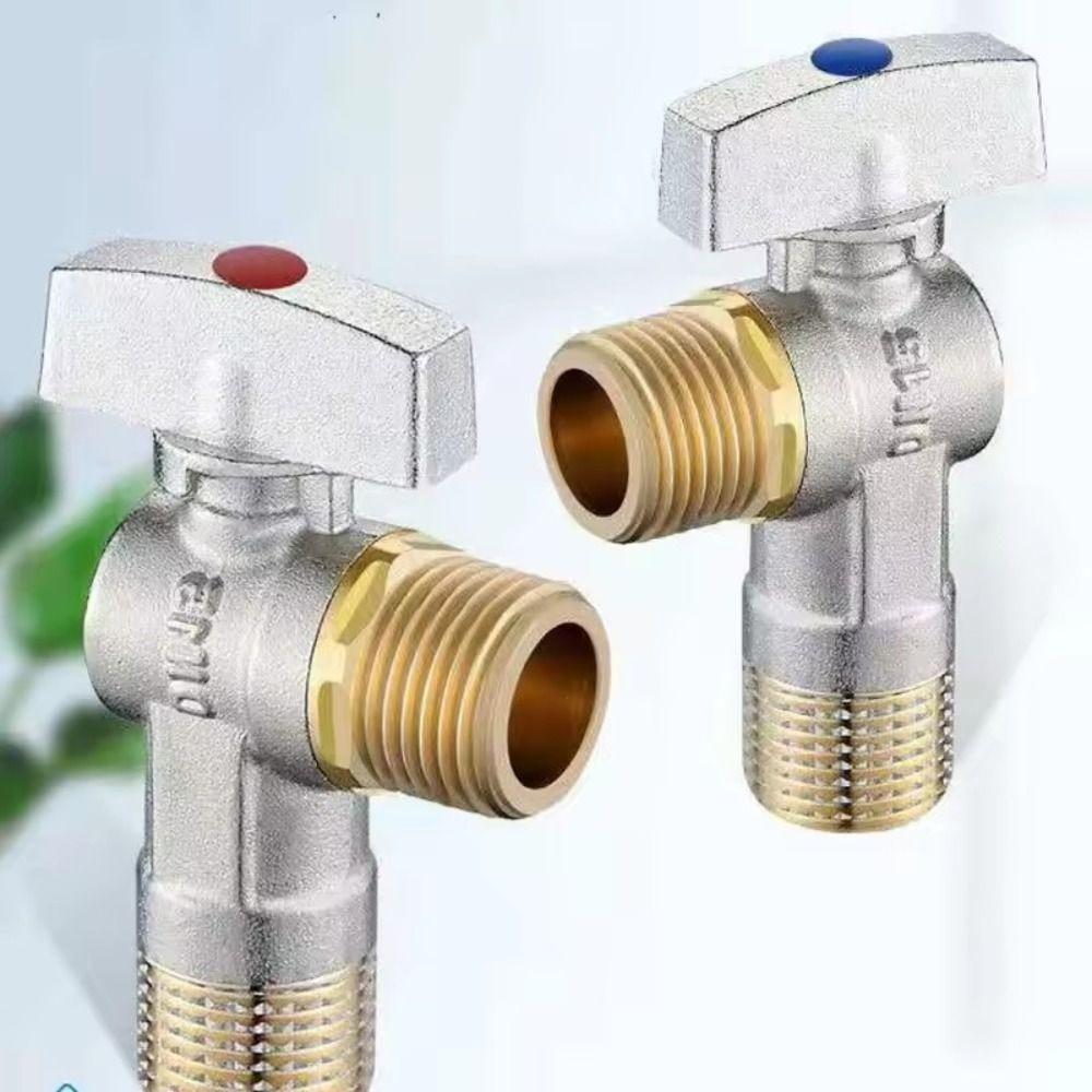 Brass Large Flow Water Stop Valves For Gas Water Heater Toilet Faucet