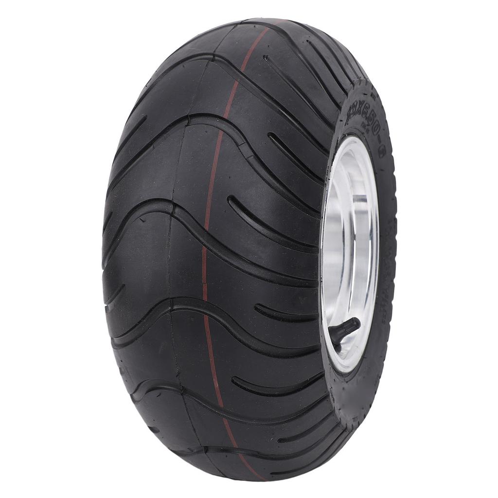 13x6.50 6 Tubeless Tires with Rim Anti Explosion 6 Inch Vacuum Tubeless Tire for Garden Tractor Rider Mower ATV UTV