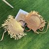 Летние соломенные сумки для женщин, пляжные сумки ручной работы с кисточками, сумки через плечо из ротанга, сумки через плечо для путешествий и шоппинга в курортном стиле