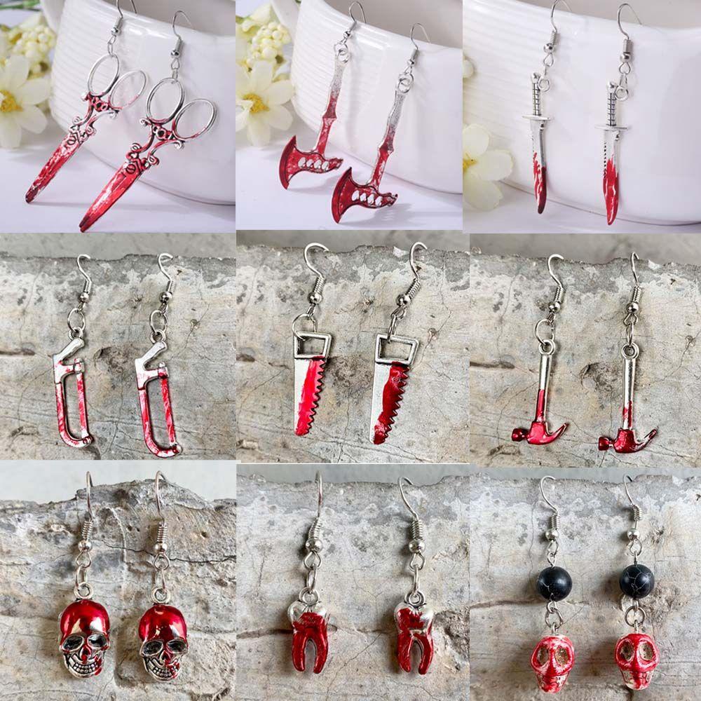 Sharp Knife Korean Style Dangle Earrings Women Halloween Earrings Party Jewelry Men Stud Earrings