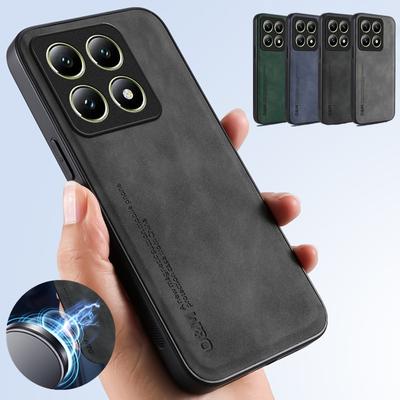Магнитный чехол из нубука для Xiaomi 15T 14T Pro Mi 15 14 5G Защитная крышка Ударопрочная задняя накладка Coque Capa Fundas