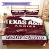 Name Custom Texas A&M Pattern Bedding Set Quilt Cover Pillowcase Home Decor Gift (1 * duvet cover + 2 * pillowcase, without core)