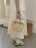 "2025 Summer Beach Straw Woven Handbag with Rope Knot Design"