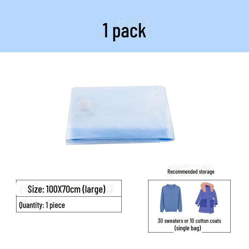 Large Transparent Vacuum Compression Quilt and Clothing Storage Bag