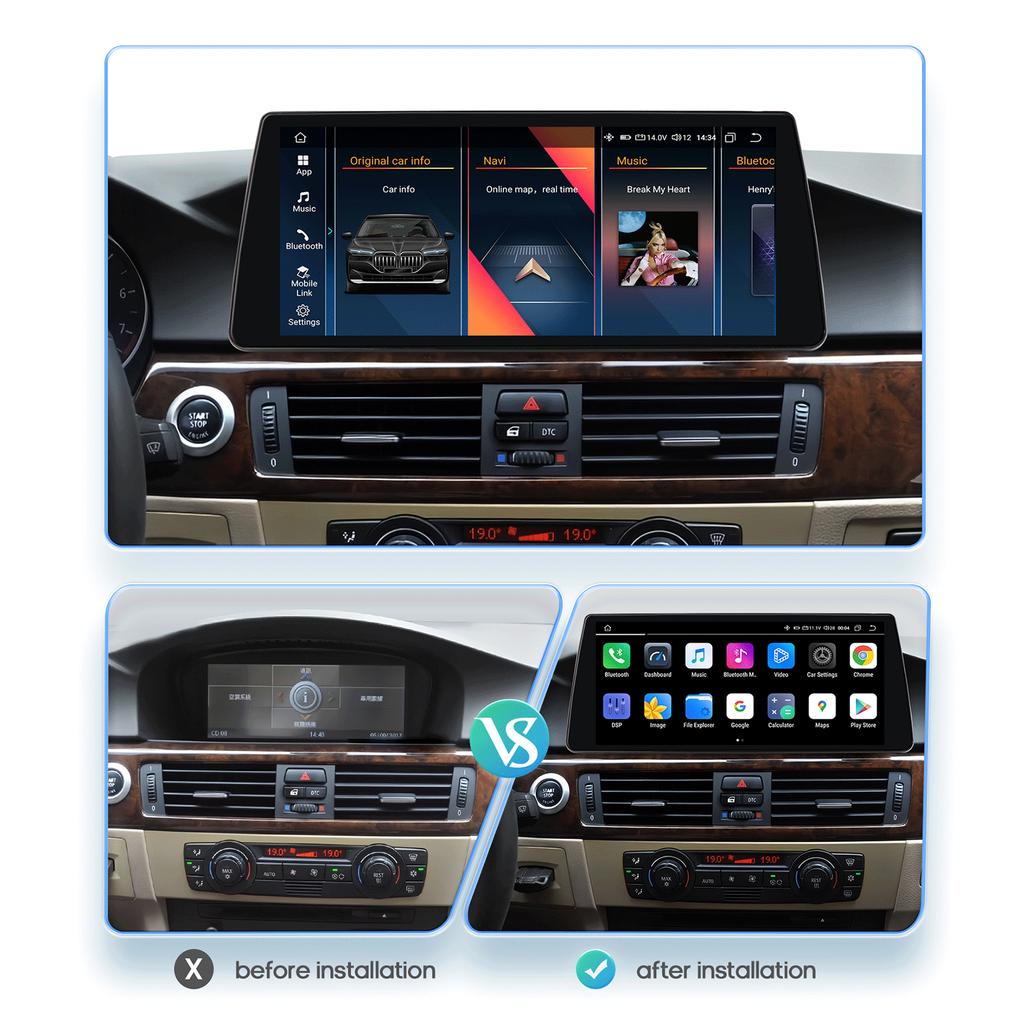 OSSURET Для BMW 3 серии E90 E91 E92 E93(2005-2008)CCC с интеллектуальными системами автомобиля, поддержка беспроводной Carplay Android Auto BT WIFI GPS 4G GPS Stereo