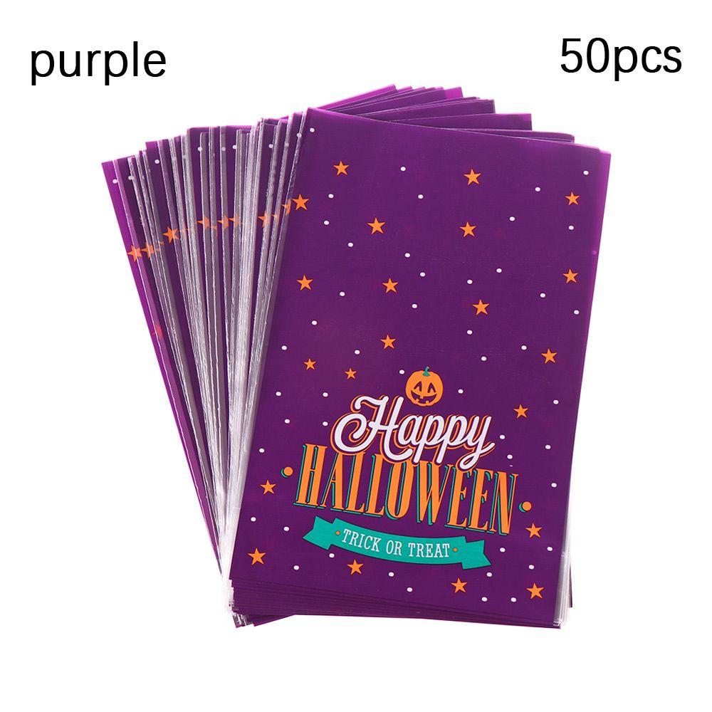 50 шт. Мультяшный декор на день рождения Пакеты для конфет Trick or Treat Хэллоуинский декор Карман для еды Упаковка для печенья