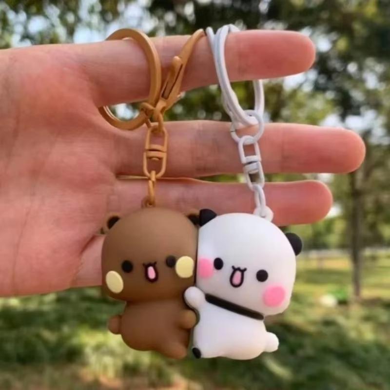 Stylish Cartoon And Yier Magnetic Hug Cute Magnetic Toy Figures Couple Accessories Themed Girls Gifts Bag Charm