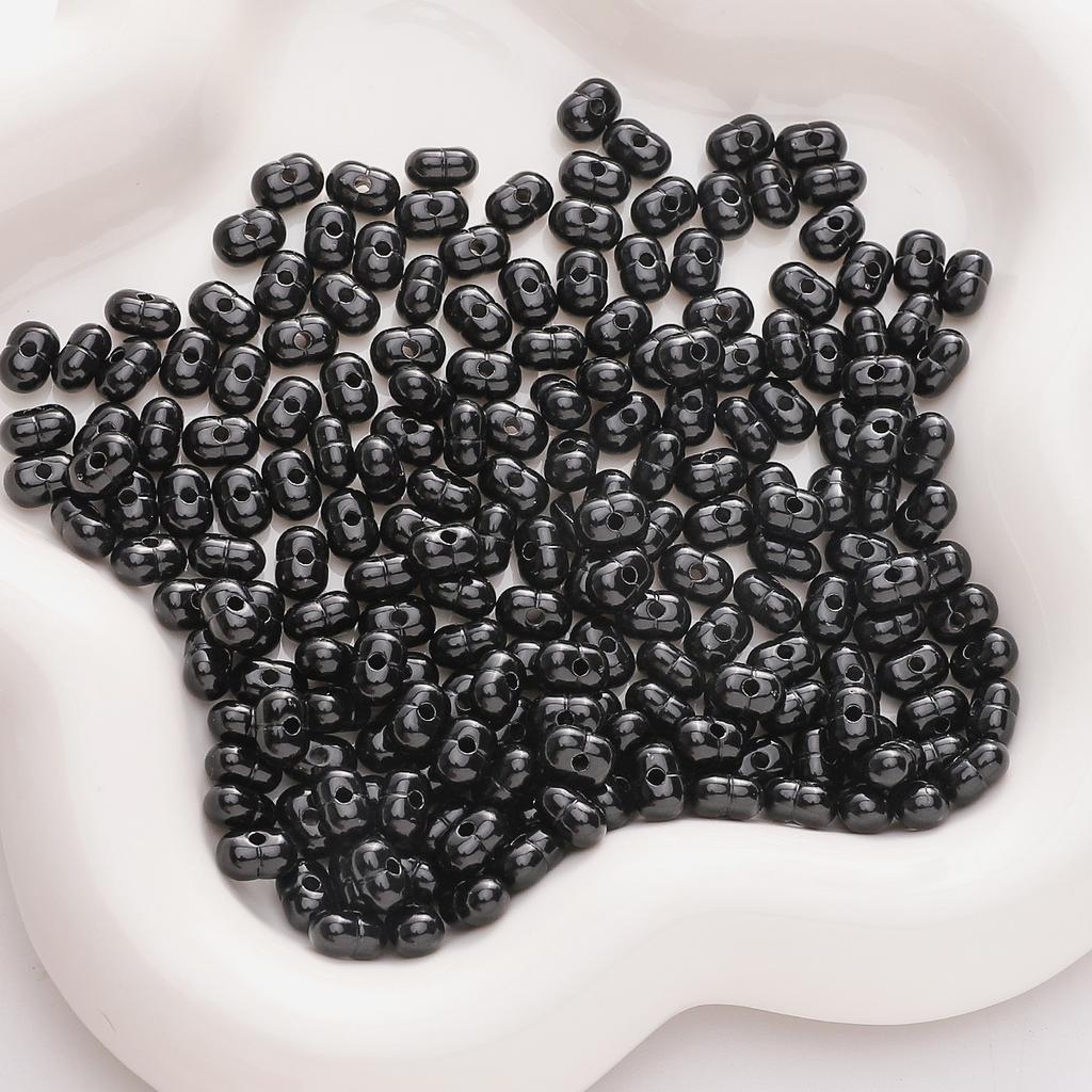 Бусины для браслетов ручной работы 8x5 мм Однотонные бусины Светлые арахисовые бусины Акриловые бусины из проса Бусины-россыпи Бусины Аксессуары для самостоятельного изготовления Струны Браслеты