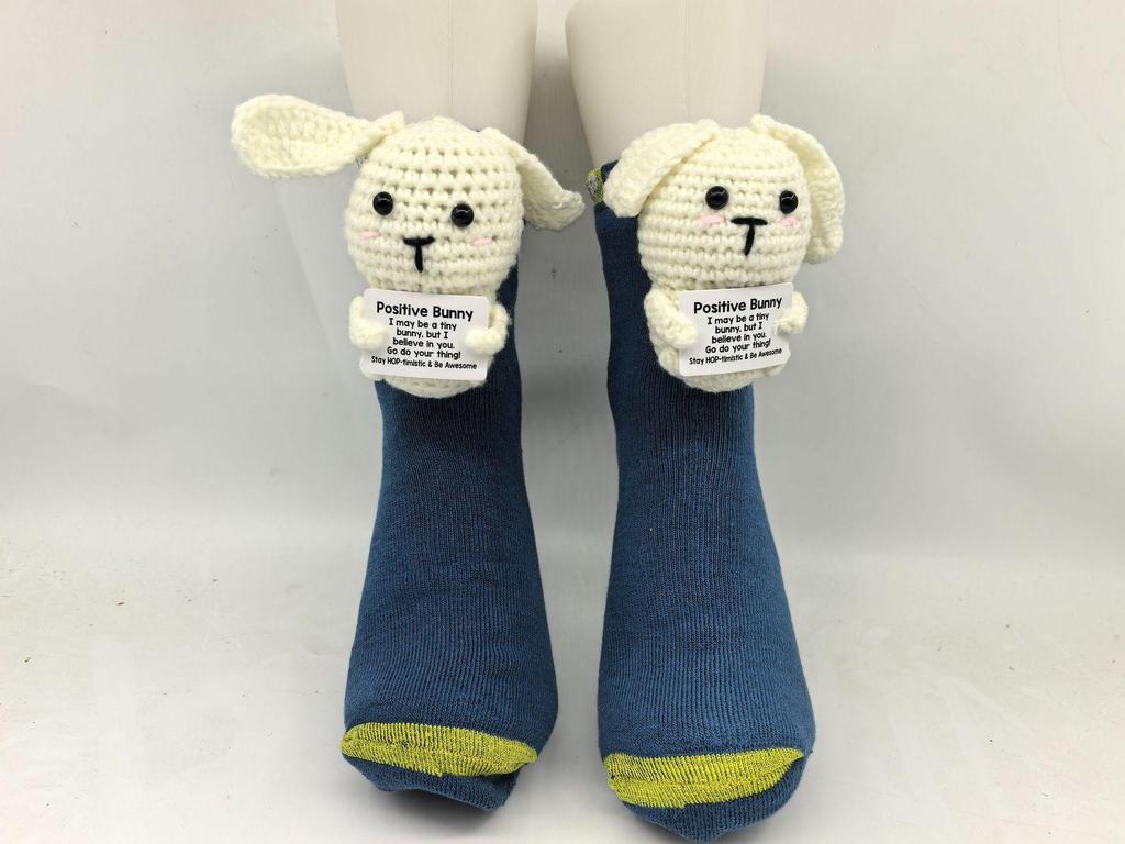 Уютные рождественские вязаные носки с животными - Теплые и милые для осени и зимы