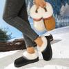European and American large-size snow boots for women's winter new short tube color warm and velvet thickened versatile snow shoes