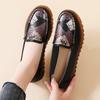 Мода Новая мама Весна и осень плоские кожаные повседневные легкие лоферы женские туфли с принтом большого размера женские дышащие нескользящие