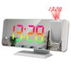 Digital 180 Degrees Projection Alarm Clock with Dynamic RGB Light Brightness Adjustable Snooze Dual Alarm