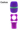 Coolvox 1Set Microphone Foam Windscreen and Wireless Microphone KTV Silicon Anti-Roll Device Ring Universal Square Non-Slip Circle for BBS MIC