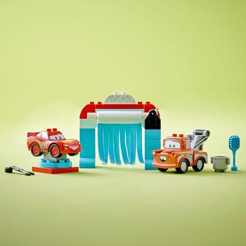 Игрушка LEGO DUPLO «Мойка для машин Молния Маквин и Мэтр», отличный подарок на день рождения, Рождество, а также развивающая игрушка для мальчиков и девочек от 18 месяцев, 2 лет