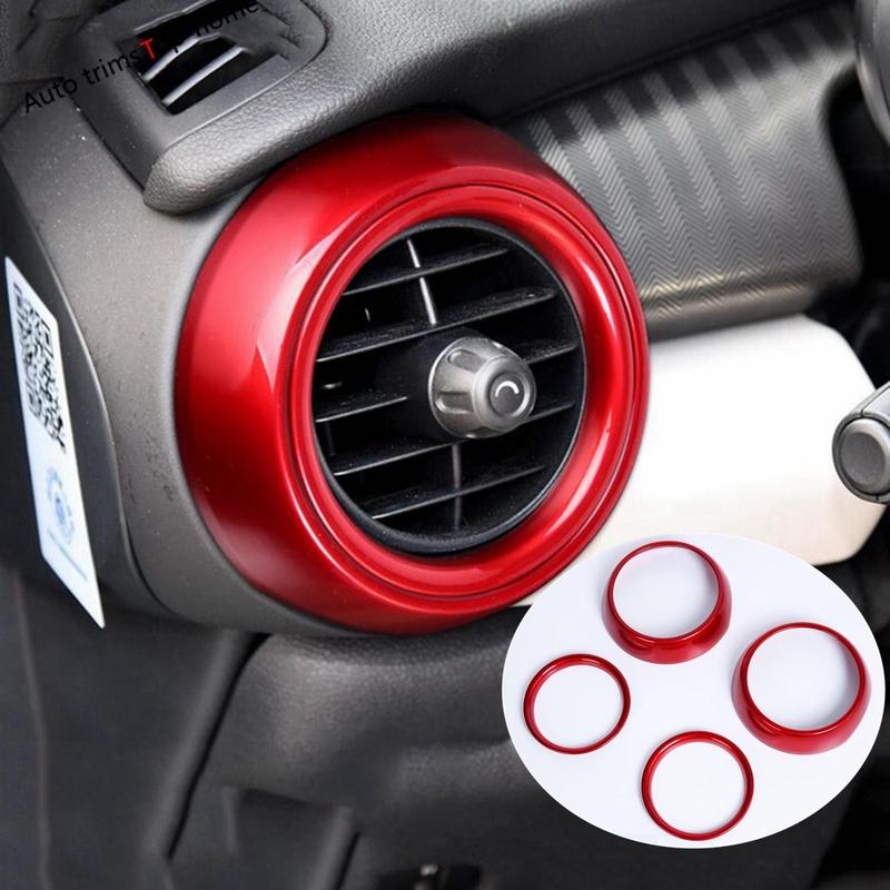 Dashboard Side Air AC Conditioning Outlet Vent Ring Circle Cover Trim For Mini Cooper S F55 F56 F57 2014 - Red Accessories