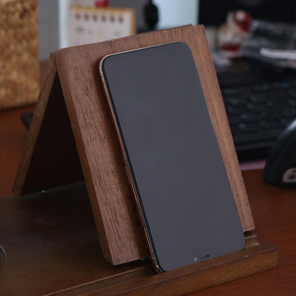 Owl Triangle Book Stand Handmade Desktop Bookend Organizer Multifunctional Recipe Shelf Bedroom