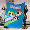 Customizable The Powerpuff Girls Throw Blanket – Personalized Name, All-Season Cozy Snug Blanket, Machine Washable, Personalized Blanket
