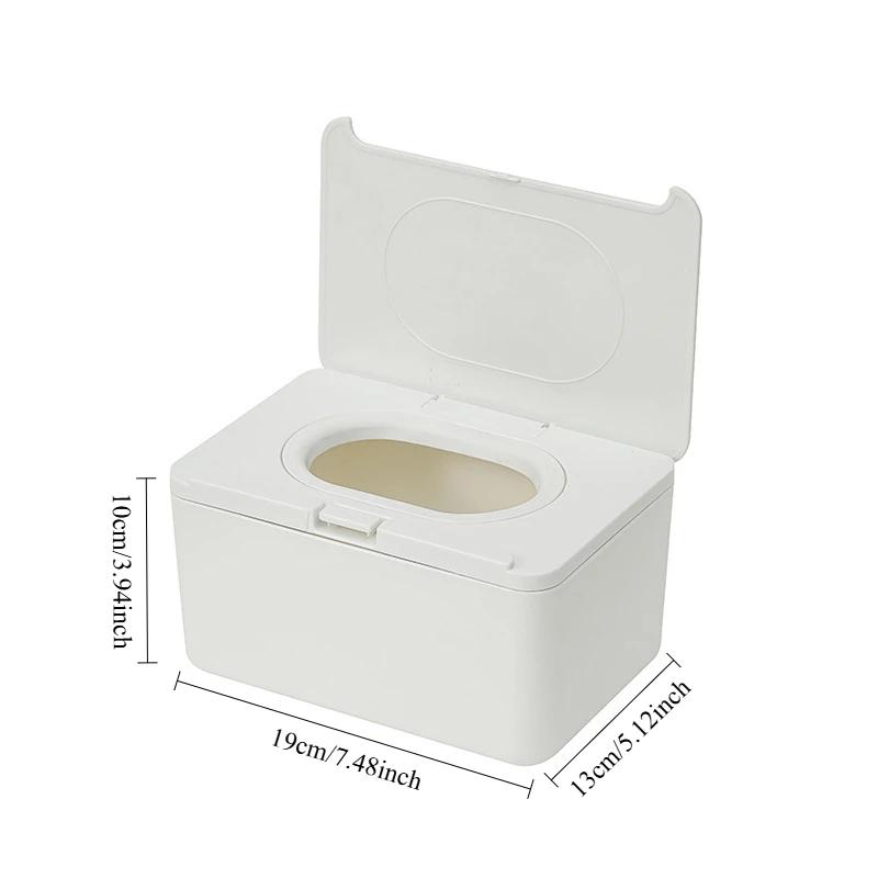 Dustproof Wet Tissue Box with Lid Baby Nappy Storage Holder for Home Car Office Paper Tissue Organizer