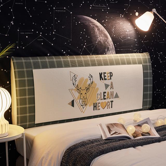 Чехол для изголовья кровати Ins, эластичный спандекс, все включено, чехол для изголовья кровати, моющийся, пылезащитный чехол для спинки кровати, домашний декор