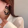 Leopard Print Exaggerated Earrings High-end and Stylish Retro Earrings European and American Style Earrings