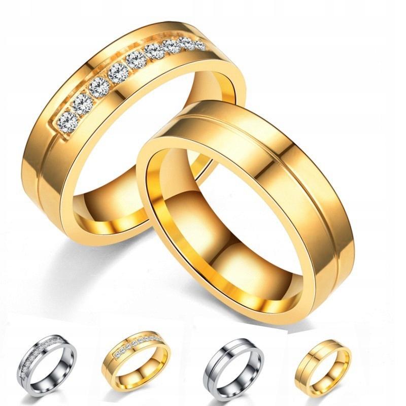 Gold Wedding Ring 316L Steel Size 28