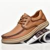 High-Quality Men's Lace-Up Breathable Casual Shoes Soft-Soled Business Office Loafers Fashionable And Comfortable Driving Shoes