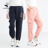 Korean Style Winter Plus Velvet Pants for Girls - Warm Sweatpants for Middle and Large Children