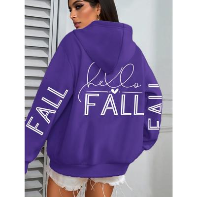 Осенняя любовь арт-дизайн надпись напечатанная женская толстовка хип-хоп одежда осенняя свободная универсальная женская уличная одежда